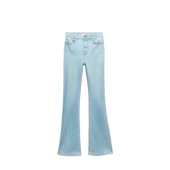 Light Blue Zara Flare Jean Zara Jeans Zara Z975 Flared Highwaist